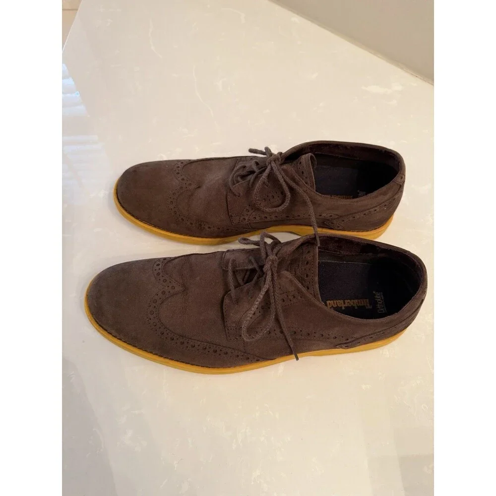 Timberland Earthkeepers Brown Suede Wingtip Oxford Shoes Men's Size 13M‎